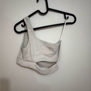 Garage Off-White One-Shoulder Top